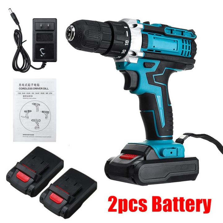 48v-3-in-1-cordless-drill-dual-speed-electric-screwdriver-18-2-torque-power-driver-with-12pcs-rechargeable-lithium-ion-battery