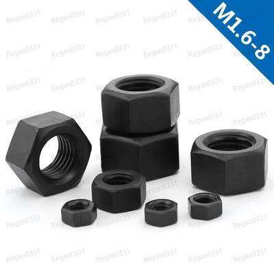 25pcs-black-grade-8-8-steel-din934-hex-hexagon-ordinary-nut-for-m1-6-m2-m2-5-m3-m4-m5-m6-m8-screw-bolt