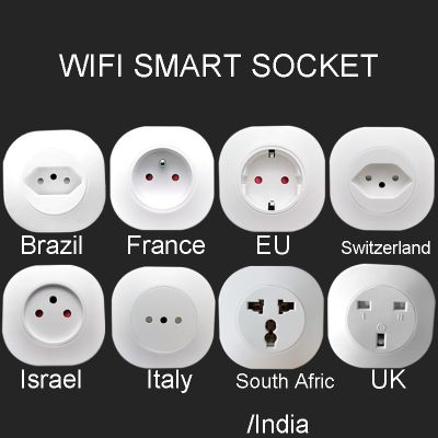 【NEW Popular】 Tuya16A SmartWiFiPlug Outlet EU/UK/Israel/Brazil/US/Italy Remote Control Compatble Voice AlexaAmozon