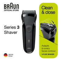 Braun Series 3 Electric Shaver 301S with Rechargeable NI-MH Battery Whole Body Washable for Mans Face