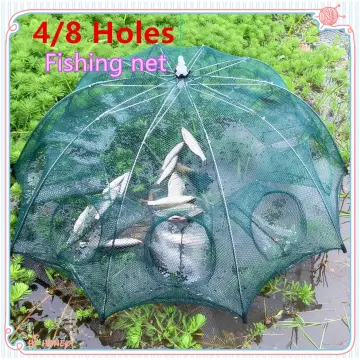 16 Holes] Fishing Net Trap Folding Umbrella Portable Automatic Cage Fish  Shrimp Lobster Crab Jaring Jala Ikan