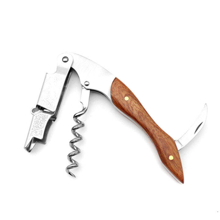 Foldable Waiters Corkscrew Champagne Wine Bottles Opener Steel Bottle