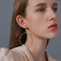 [COD] New cold style geometric earrings ins net red big circle minimalist versatile trendy