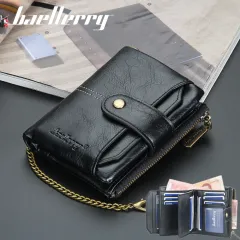 Men's Wallet Leather Luxury Designer Cropped Zipper Coin Purse