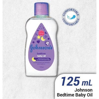 johnsons  bedtime oil 50ml/125ml จอนสันเบดไทมเบบี้ออย2ขนาดพร้อมส่ง