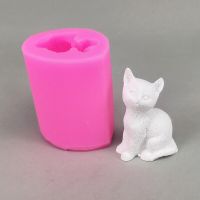 3D Cute Small Cat Animal Silicone Candle Soap Mold Chocolate Clay Crafts Molds Cake Mold Decorating Art Tools Candle Making Bread Cake  Cookie Accesso