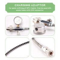 Upgrade HPA Fill Station Charging Adaptor Adaptor From Scuba Tank with Din 232/300Bar Connector for PCP Air Refill