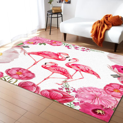 Pink Flamingo Carpet for Living Room Rug Kids Bedroom Bedside Rugs Carpets Home Sofa Table Decor Mat