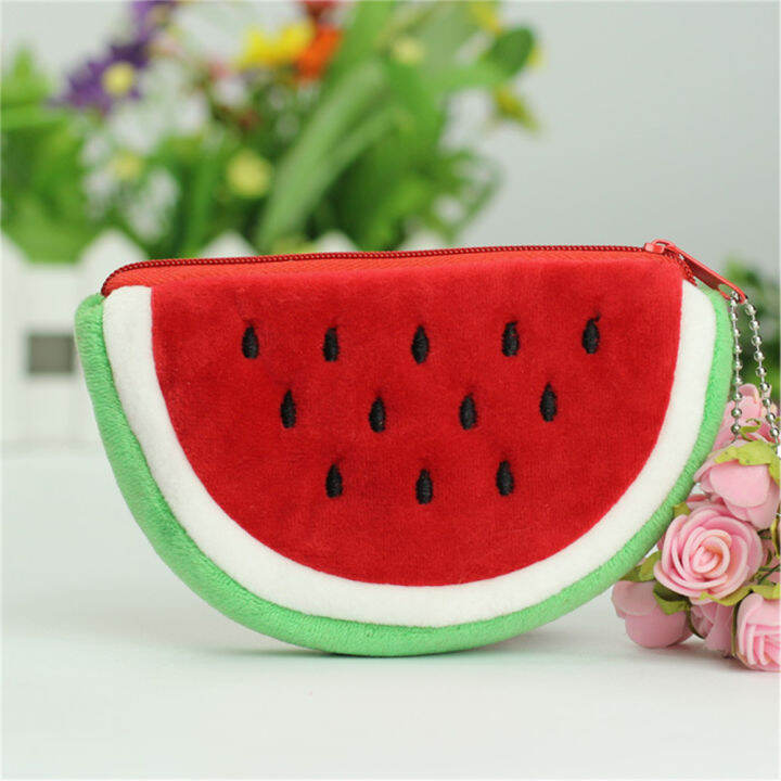 zipper-coin-wallet-for-girls-coin-purse-for-women-fruit-wallet-lovely-plush-key-bag-watermelon-coin-purse