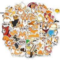 50pcs Kawaii Cartoon Welsh Corgi Animal Stickers For Kids Graffiti Skateboard Scrapbook Laptop Stickers Pack Toys For Children Gifts