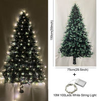 10M 100Leds Fairy String Lights With Christmas Tree Fabric Tapestry Wall Hanging For Bedroom Xmas Christmas New Year Decoration