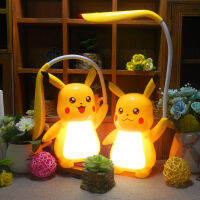 อะนิเมะโปเกมอน Pikachu โคมไฟตั้งโต๊ะ3เกียร์ปรับแสง USB ชาร์จ Led ป้องกันดวงตาไฟกลางคืนเด็กการศึกษา Supplie ของขวัญ