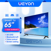 WEYON ทีวี 65 นิ้ว 4K UHD  Smart TV1.5G+8G WIFI Build in /DVB-T2 / USB2.0 / HDMI /AV รับประกันหนึ่งปี