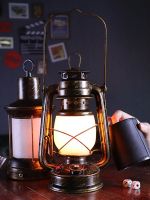 Rechargeable Bar Table Lamp Retro Atmosphere Lamp Old-Fashioned Table Lamp Outdoor Kerosene Lamp Horse Lantern Script Killing Lamp Camping Lamp 【SEP】