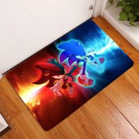 〖Cozyroom shop〗 Non slip and Washable Kitchen Mat Sonic Kawaii Rug Bedrooom Carpet Doormat for Entrance Door Doormats Living Room Rugs Home Bath