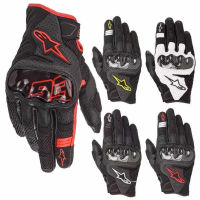 Alpinestars ถุงมือมอเตอร์ไซค์ SMX-1 AIR Rider,ถุงมือหนังแบบเต็มนิ้วทัชสกรีนถุงมือขับรถแข่งรถกลางแจ้ง