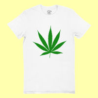 เสื้อยืดลาย ใบกัญชา Weed Marijuana เสื้อยืดคอกลม แขนสั้น มีหลายสี ไซส์ S - 2XL