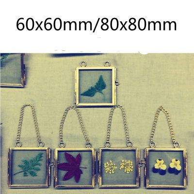 【CW】 Sided Glass Hanging Photo Frame Wall Specimen Portrait Display Holder