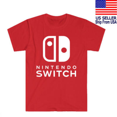 Nintendo Switch Logo Mens Red Tshirt Size S To 3Xl
