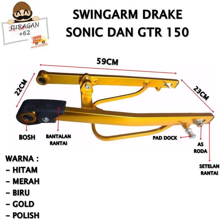 SWINGARM SWING ARM HONDA SONIC SUPRA GTR 150 DRAKE RACING Lazada