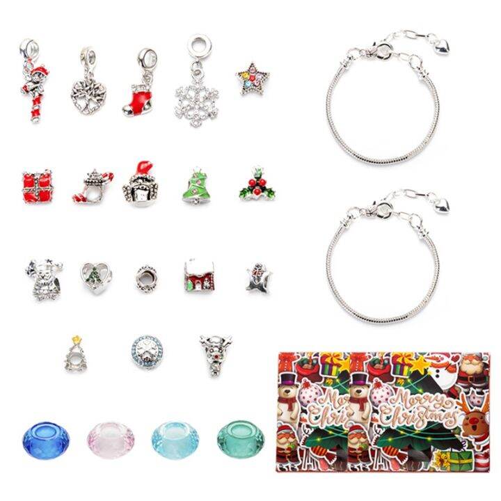 christmas-bracelet-making-kits-jewelry-making-charm-with-necklace-pendant-beads-charms-string-for-bracelets-diy-craft