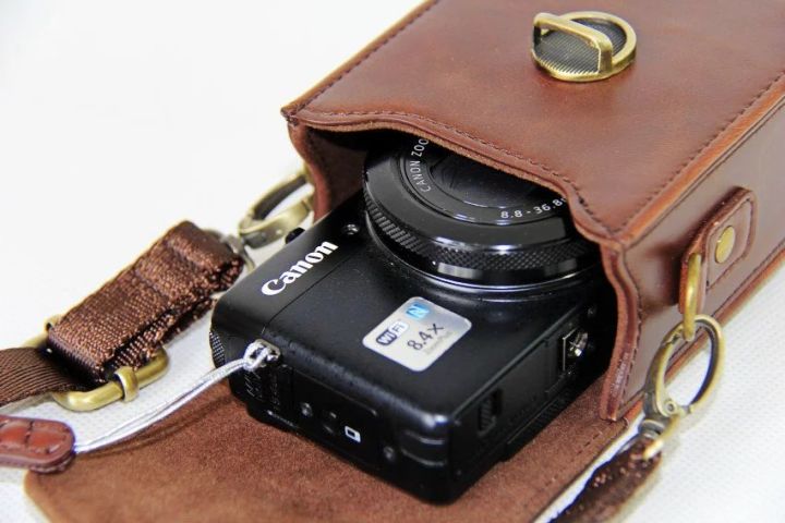 หนัง-pu-แบบใหม่เคสกล้องสำหรับ-canon-g9x-g7x-g7x-ii-sx710-sx700-sx720-s95-s90-sx260-sx240-sx275-s90-s110-sx610-sx410-sx400