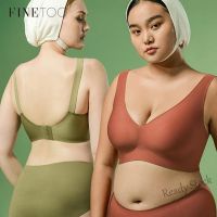 【Ready Stock】 ◐ C15 FINETOO S-5XL Plus Size Seamless Bra Sexy Women Bras Wire Free Bras Soft Underwear Female Intimates Underwear Las Sleepwear Large