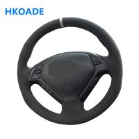 Customize DIY Suede Leather Car Steering Wheel Cover For Infiniti G G25 G35 G37 EX EX35 EX37 Q Q40 Q60 QX50 (US) Car Interior Steering Wheels Accessor