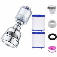 360 3 Tap Head Mouth Sprayer Modes Swivel Aerator Water Rotatable Kitchen Universal Pressurized Splash-Proof Faucet