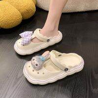 COD 2023 summer new cartoon rabbit thick-soled hole shoes outdoor lovely Baotou wear shit feeling womens sandals