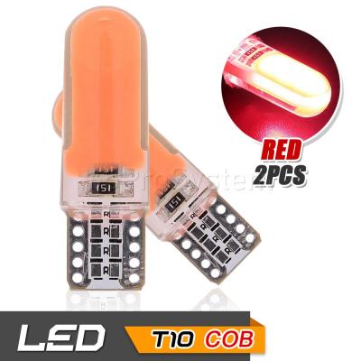 65Infinite (แพ๊คคู่ COB LED T10 W5W สีแดง) 2x COB LED Silicone T10 W5W รุ่น Extra Long ไฟหรี่ ไฟโดม ไฟอ่านหนังสือ ไฟห้องโดยสาร ไฟหัวเก๋ง ไฟส่องป้ายทะเบียน กระจายแสง 360องศา CANBUS สี แดง (Red)