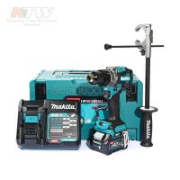 MAKITA สว่านกระแทกไร้สาย 40 โวลต์ ขนาด 13 มม. (1/2 นิ้ว) รุ่น HP001GD101 แรงบิดหมุน 125 นิวตันเมตร รวมแบตเตอรี่-แท่นชาร์จ ( M011-HP001GD101 )