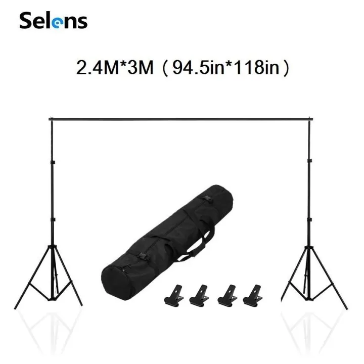 Selens Photo Backdrop Stand Background Stand Backdrop Support System Stand  Kit Adjustable Muslin photography Holder light stand For Photography Studio  Equipment With Cross Bar Carrying Bag | Lazada Singapore
