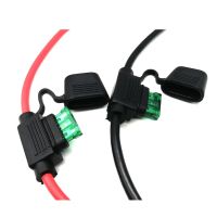 SAE to O Ring Terminal Harness with 30A Protection Fuse 2-Pin Quick Disconnect Plug10AWG 60CM SAE Battery Extension Cable