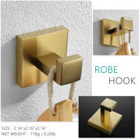 Stainless Steel 4 Pieces Bathroom Hardware Accessories Set Wall Mounted Towel Bar Set Brushed Gold Toilet Paper Holder Robe Hook