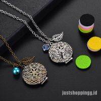 {justt} Dull 6Pads Locket Necklace Fragrance Aromatpy Essential Oil Diffuser Pendant