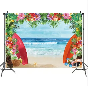 Luau Party Decorations Hawaiian Aloha Backdrop Banner Tropical