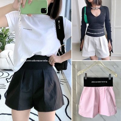 Alexander Wang spot aw Dawangjia slimming all-match ribbon waist-tight shorts spring and summer high waist wide leg leg long casual pants children KDSJ