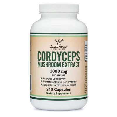 Double Wood Cordyceps 1000 mg 210 capsules (Cordyceps Mushroom Extract)