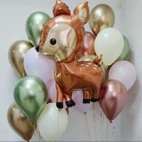 1set Large Jungle Deer Foil Balloon Adult Kids Birthday Decoration Animal Balloon Baby Shower Safari Party Decor Supplies Globos Balloons