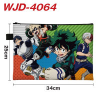 ฮีโร่ของฉัน Academia Deku การ์ตูน3D ผ้าใบ Tas Berkas นักเรียน A4กระเป๋าข้อมูลกระเป๋าโรงเรียนที่เก็บเครื่องเขียน