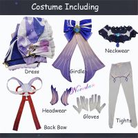 Game Genshin Impact Kokomi Cosplay Costume Sangonomiya Kokomi y Women Halloween Party Fancy Dress Outfit