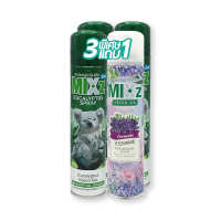 พร้อมจัดส่ง มิกซ์ สเปรย์ปรับอากาศ กลิ่นยูคาลิปตัส+ลาเวนเดอร์ 320มล. x 3+1 กระป๋อง Mixz Spray Eucalyptus+Lavender 320 ml x 3+1 โปรโมชั่นพิเศษ มีเก็บเงินปลายทาง