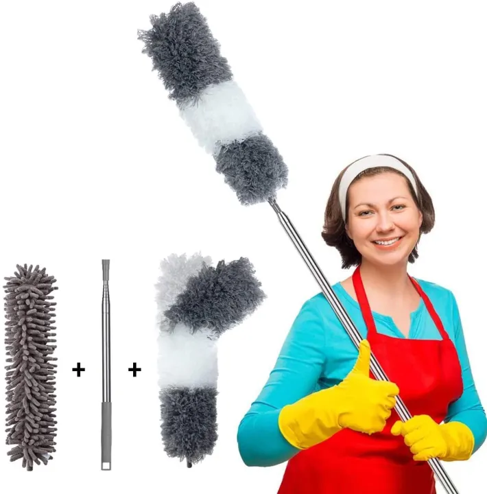 2 Feather Dusters with 1 Telescoping Extension Pole up to 100