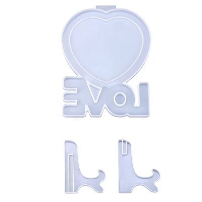 Resin Picture Frames Molds for Epoxy Resin, Heart Shape & Love Word Silicone Epoxy Molds for DIY Crafts Home Decor