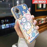 JIUMOO เคสโทรศัพท์กันกระแทกสำหรับ OPPO A58 5G A58X 5G A78 5G ขอบด้านข้างลูกโป่งลายการ์ตูนทรงสี่เหลี่ยมดั้งเดิมนิ่มลายเคลือบหรูหราเคสปกป้องกล้องหลังเต็มรูปแบบ