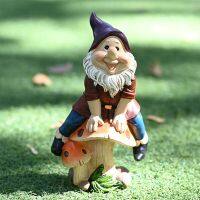 Fairy Garden - Miniature Gnomes Figurines อุปกรณ์เสริมสำหรับตกแต่งบ้านกลางแจ้ง85DA