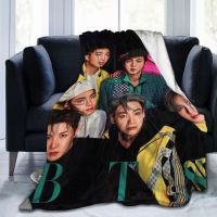 2023 in stock BTS Flannel Ultra-Soft Micro Fleece Blanket for Bed Couch Sofa Air Conditioning Blanket，Contact the seller to customize the pattern for free