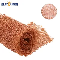 Copper Mesh Screen Food Grade Distillation Column Packing,Home Brewing Distilling Copper Mesh Rolls Scrubber Scourer Mesh 4 Wire