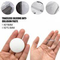 Transparent Wall Protector Door Handle Bumper Protective Plug Self-adhesive Round Silicone Door Stop Anti-collision Muffler Pad